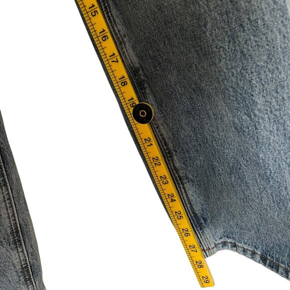 Princess Polly Asymmetrical Medium Wash Jeans Size 10 - Picture 10 of 10